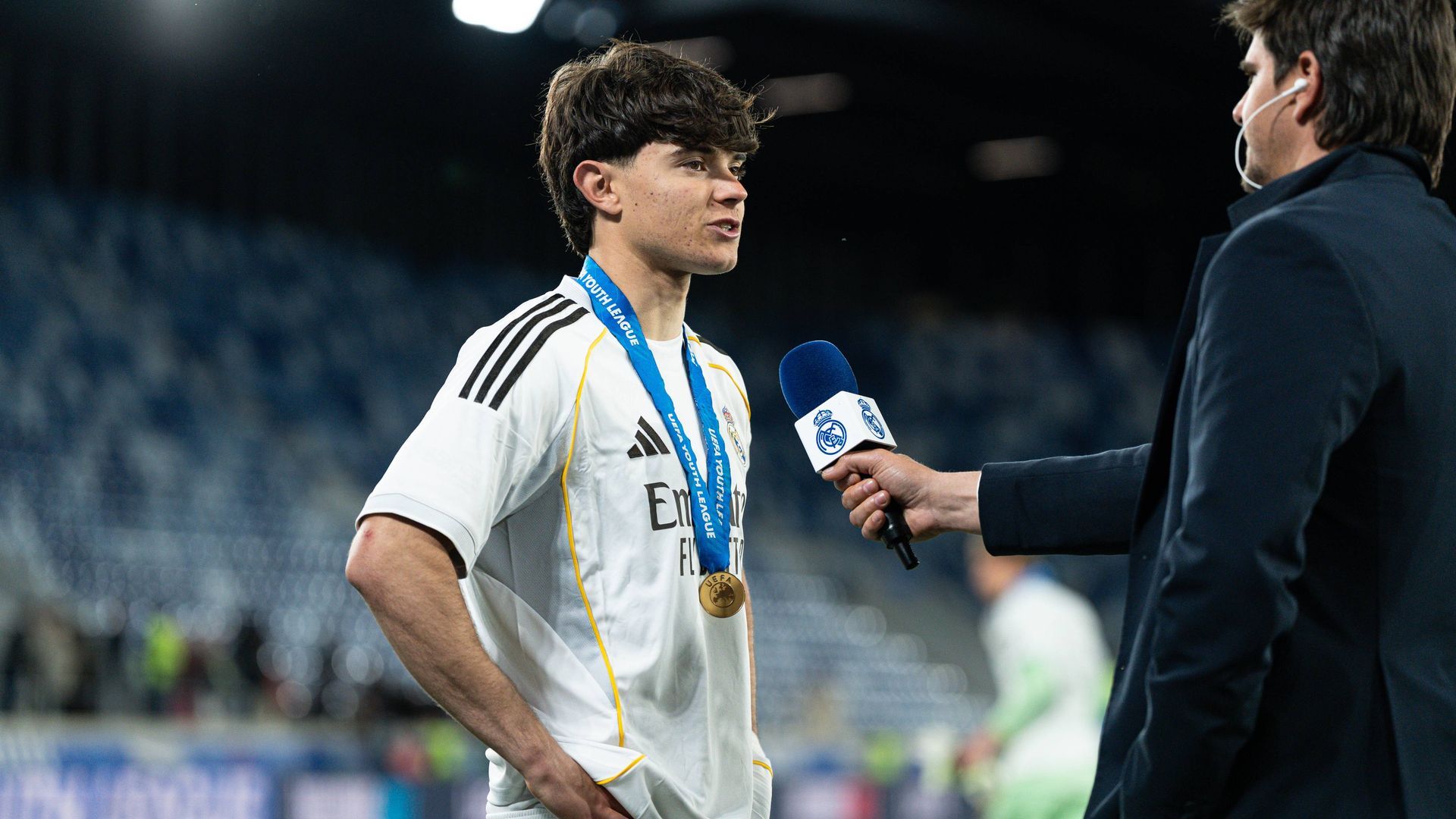 Carlos Díez, en la final de la Youth League con el Real Madrid