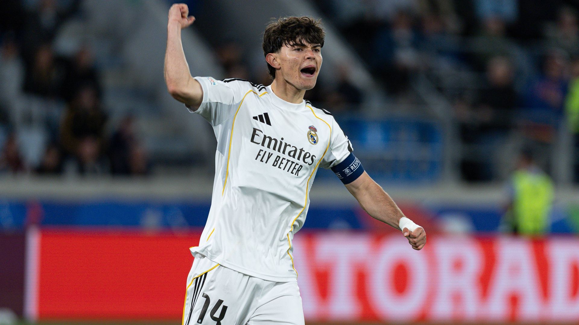 Carlos Díez, en la final de la Youth League con el Real Madrid