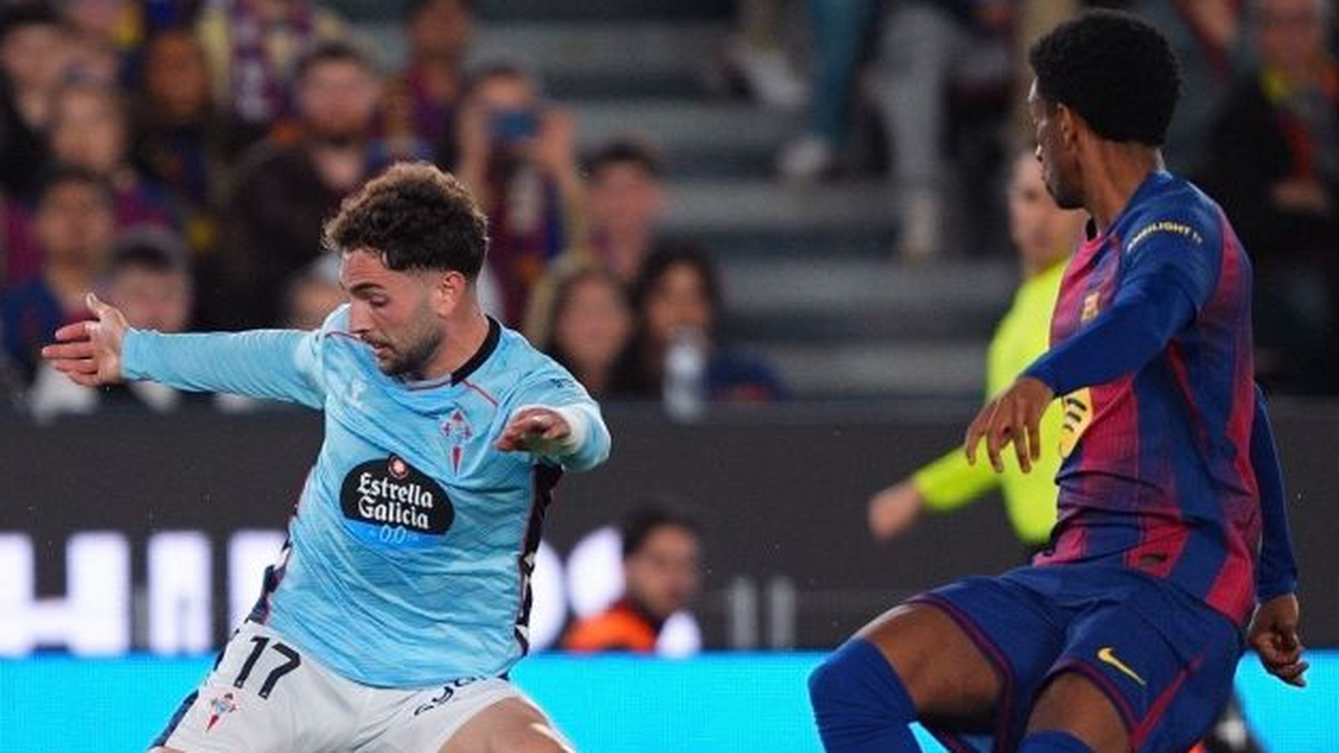 Javi Rueda en el Camp Nou