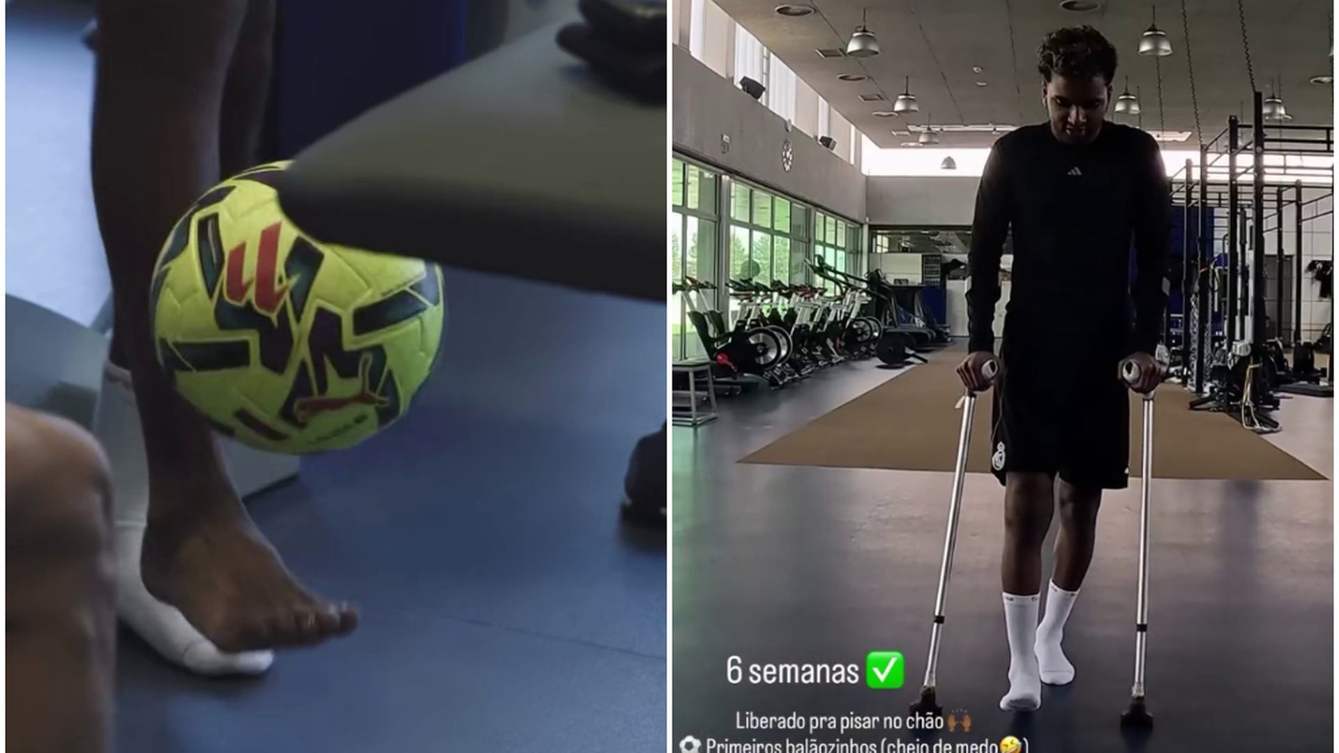 La diferencia entre las dos piernas de Rodrygo tras la lesión