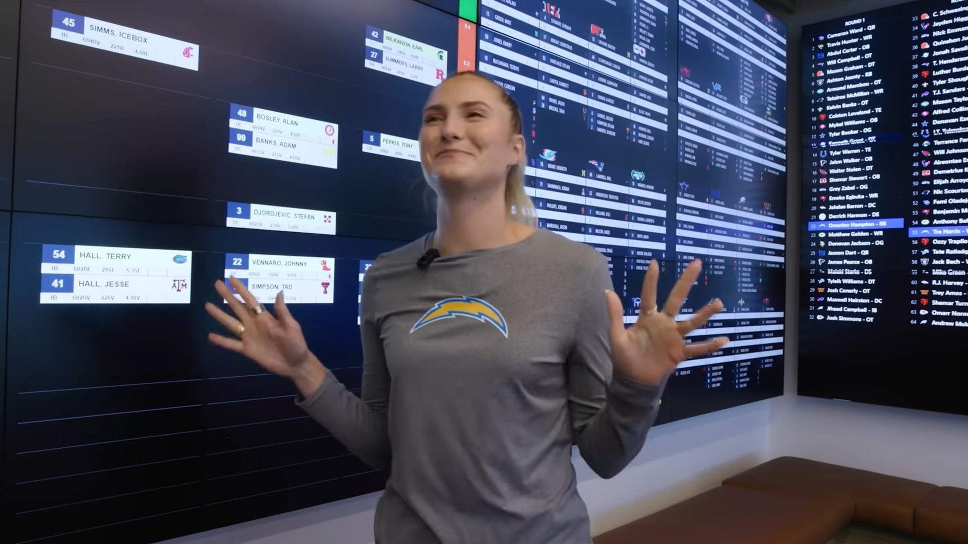 La sala secreta de los Chargers para el Draft de la NFL