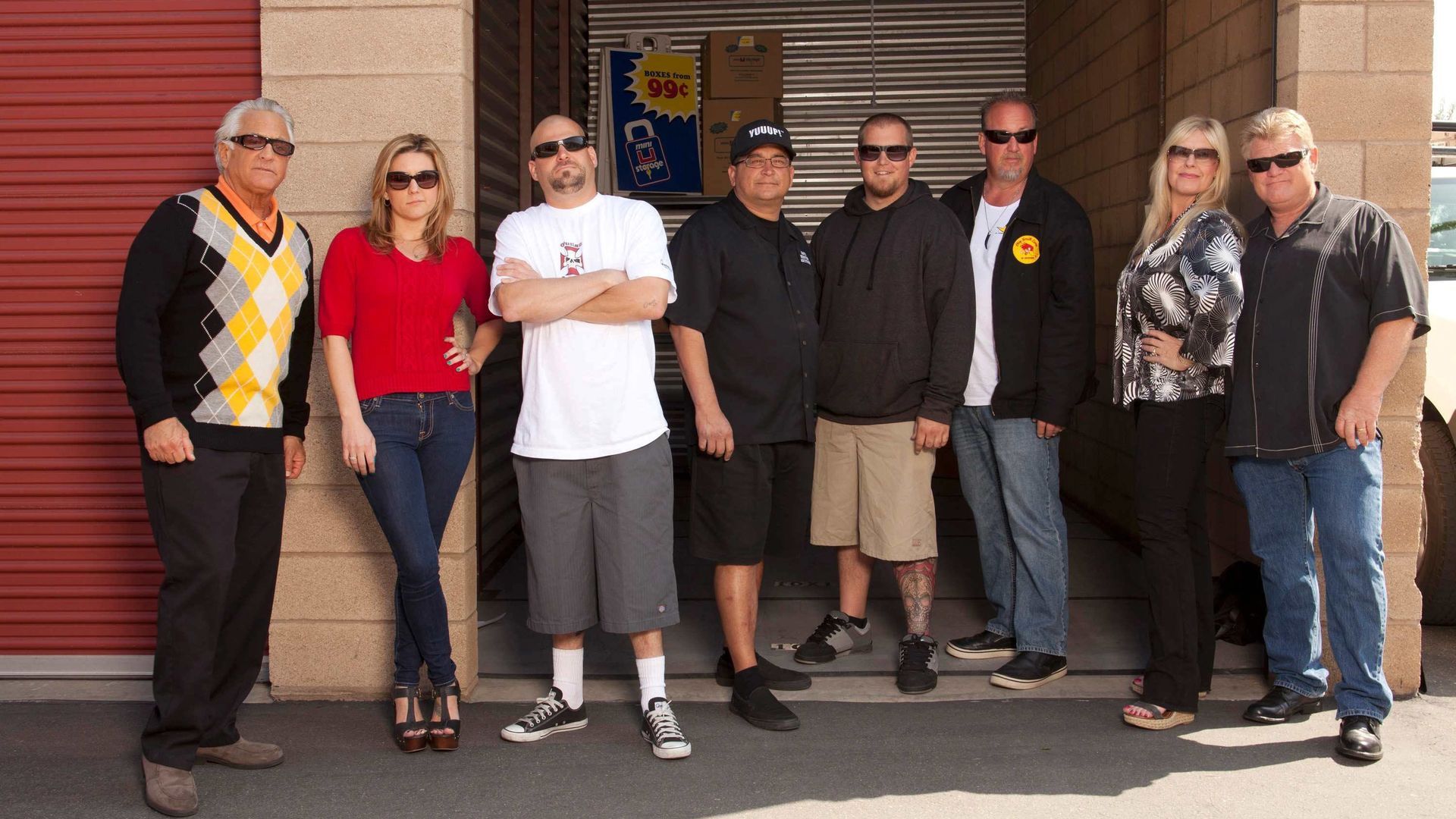 Participantes del programa '¿Quién da más' ('Storage Wars') en una imagen de 2010