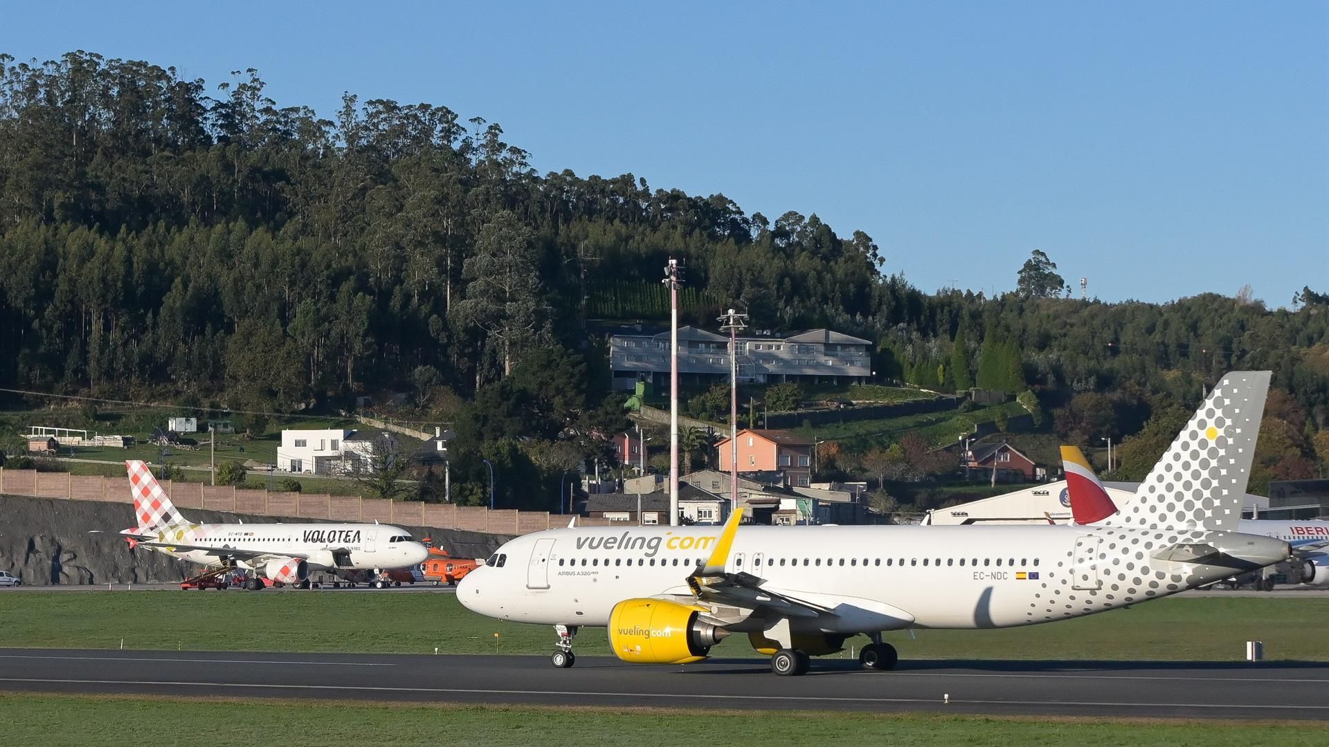 Pista del aeropuerto de Alvedro, en A Coruña