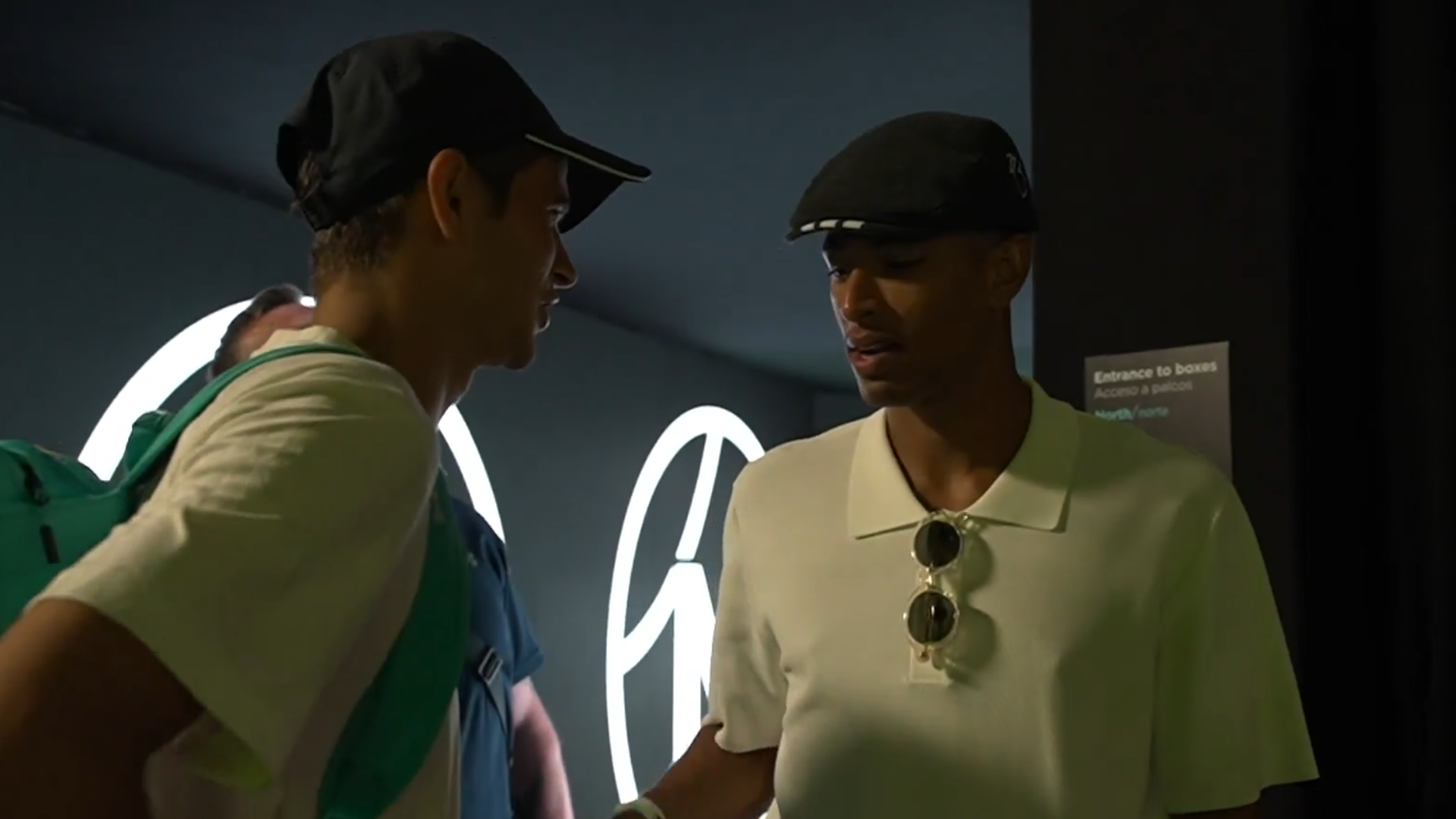 Rafa Jódar y Jude Bellingham, en su encuentro tras el partido