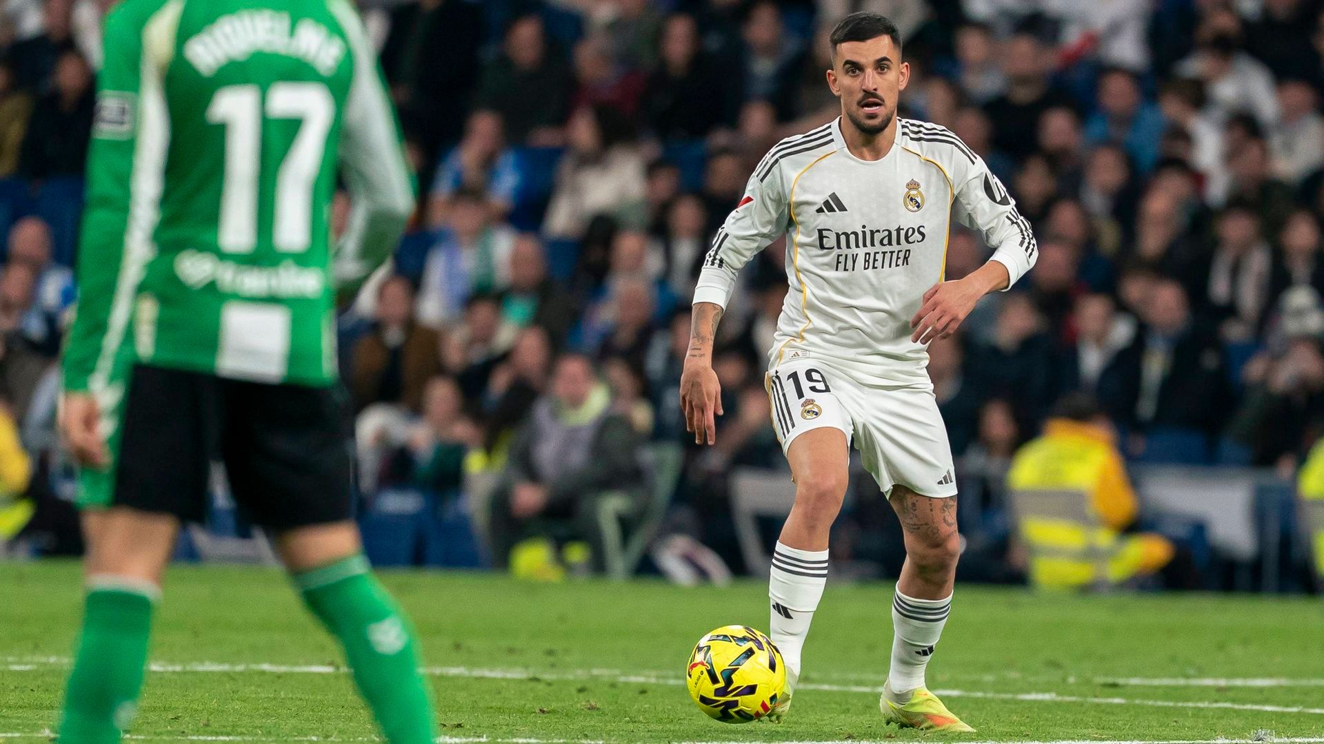 Dani Ceballos, en un partido con el Real Madrid
