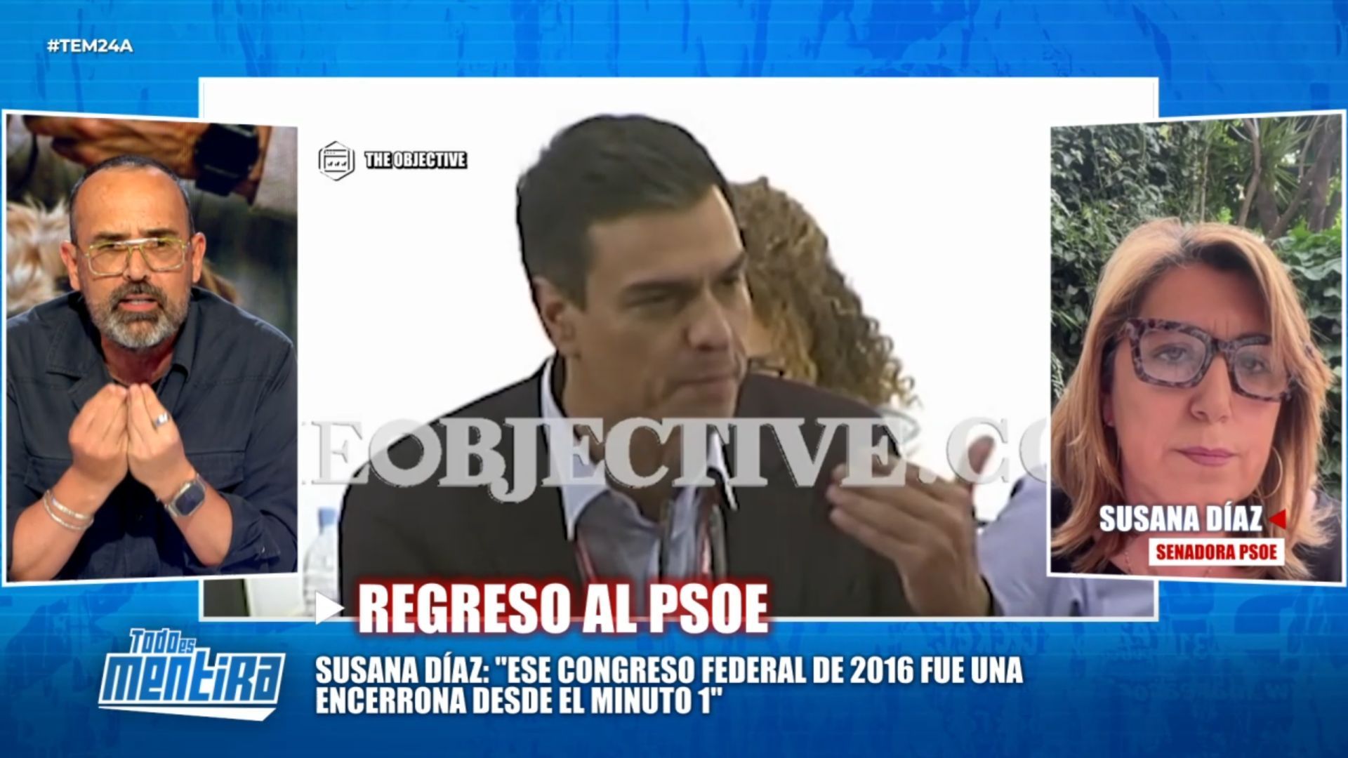 La respuesta de Susana Díaz a Risto Mejide tras intuir que no responde por miedo a que Sánchez le quite el escaño: "Me parece lamentable"