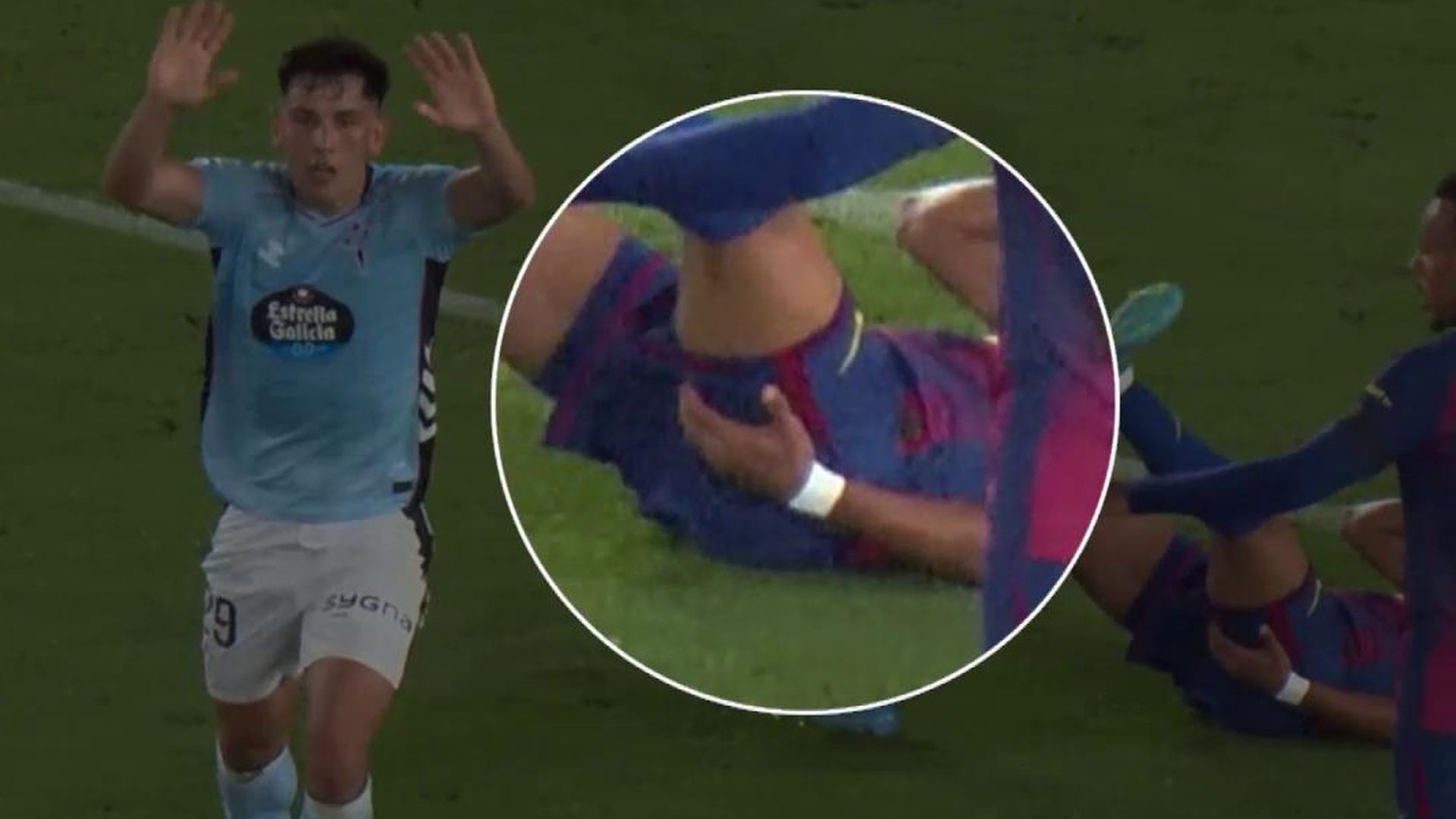 El momento de la lesión de Lamine Yamal antes de tirar el penalti