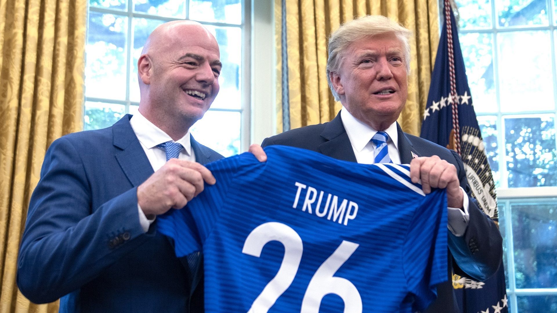 Gianni Infantino, presidente de la FIFA y Donald Trump, presidente de Estados Unidos