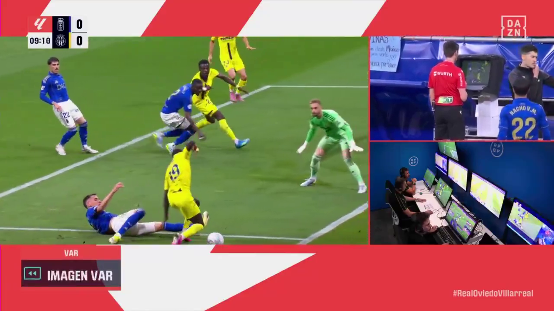 La imagen del penalti de Dani Calvo