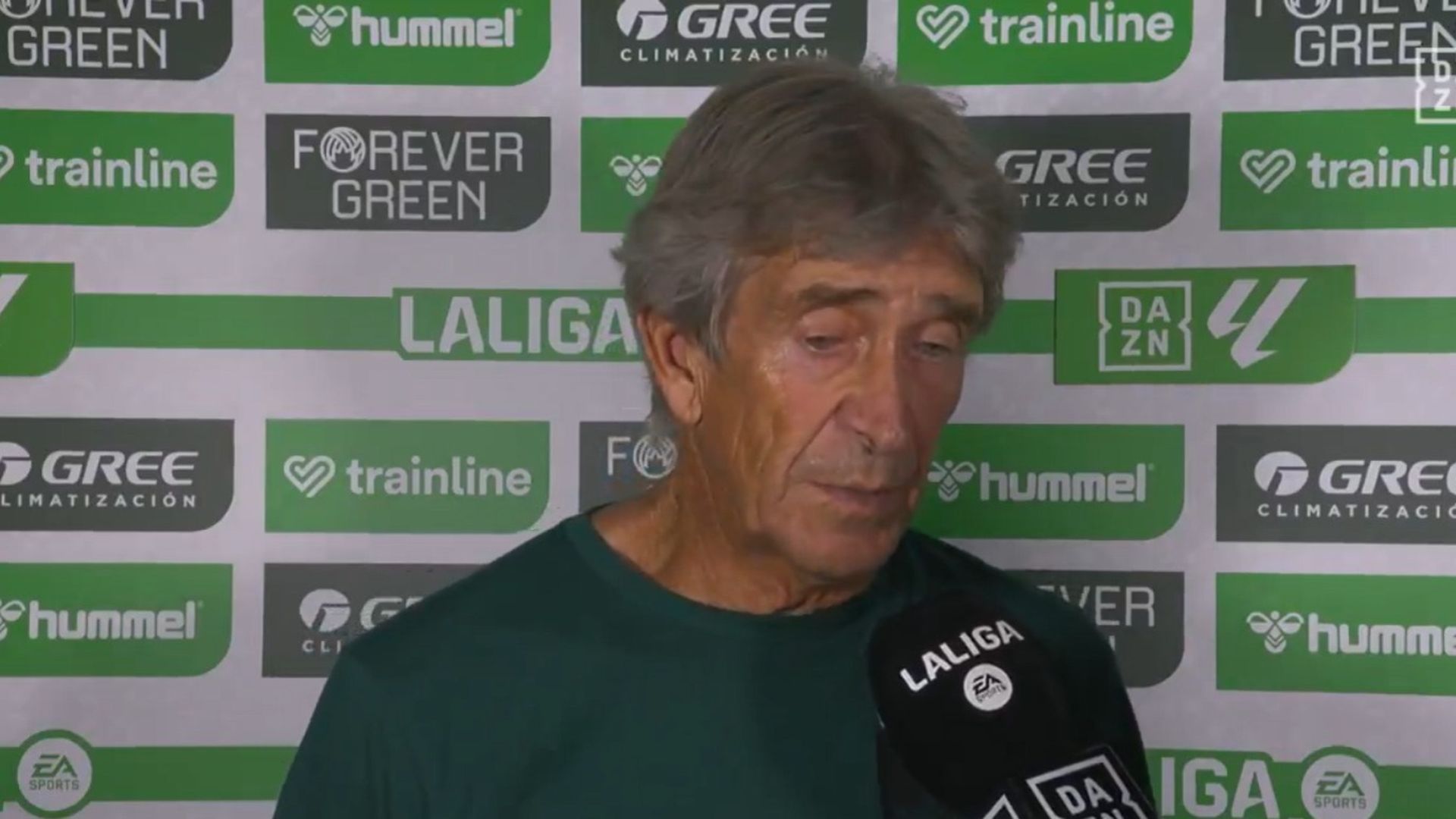 Pellegrini, con los compañeros de DAZN