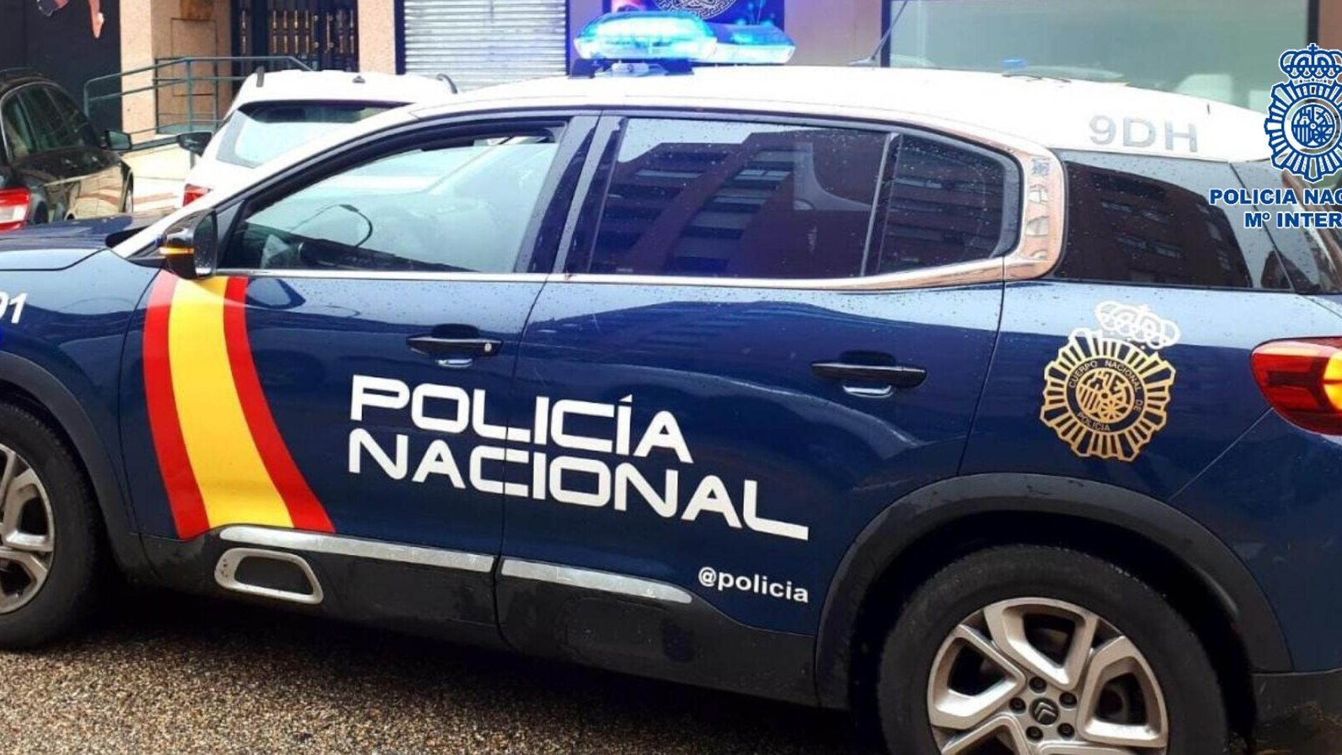 Un vehículo de la Policía Nacional