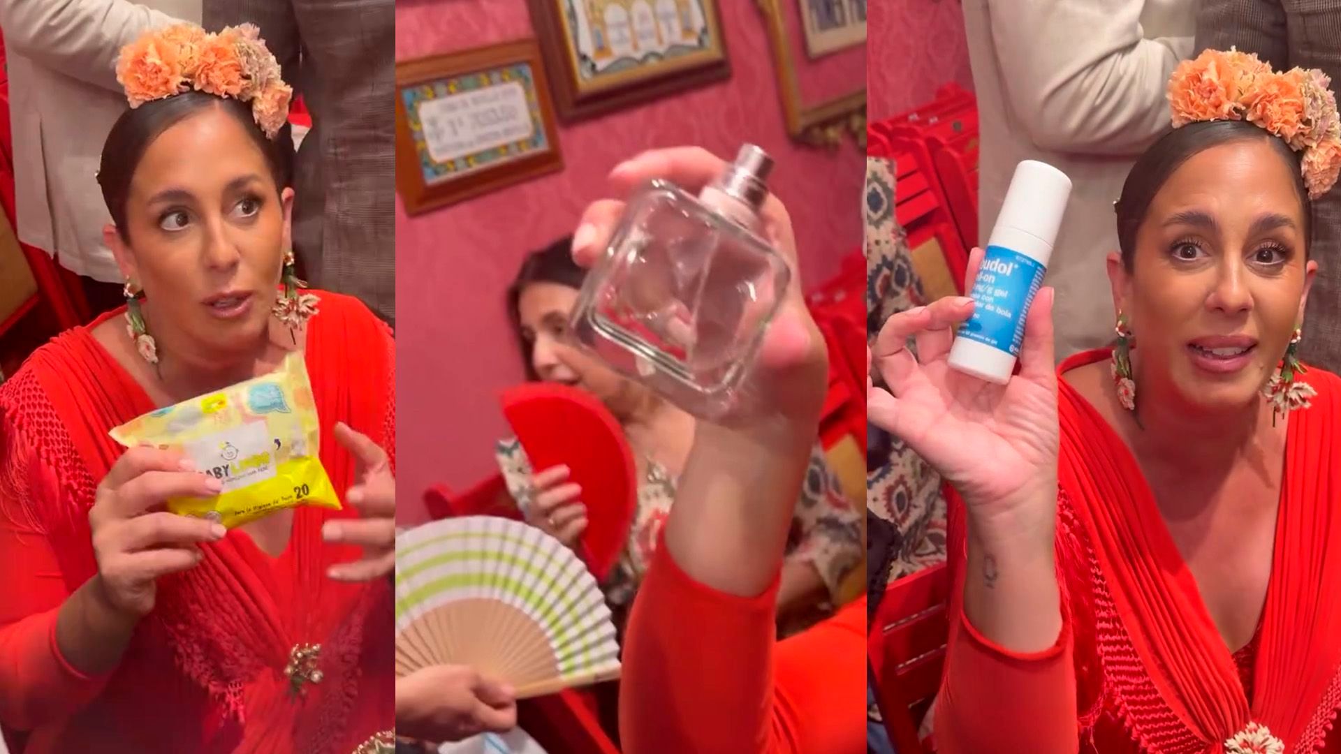 Varias de las cosas que lleva en el bolso Anabel Pantoja