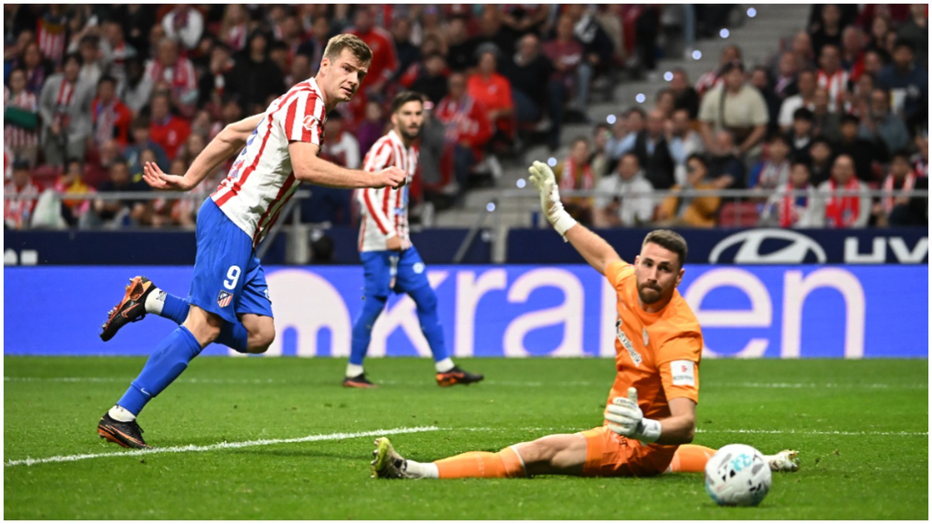 El momento del gol de Sorloth ante el Athletic Club