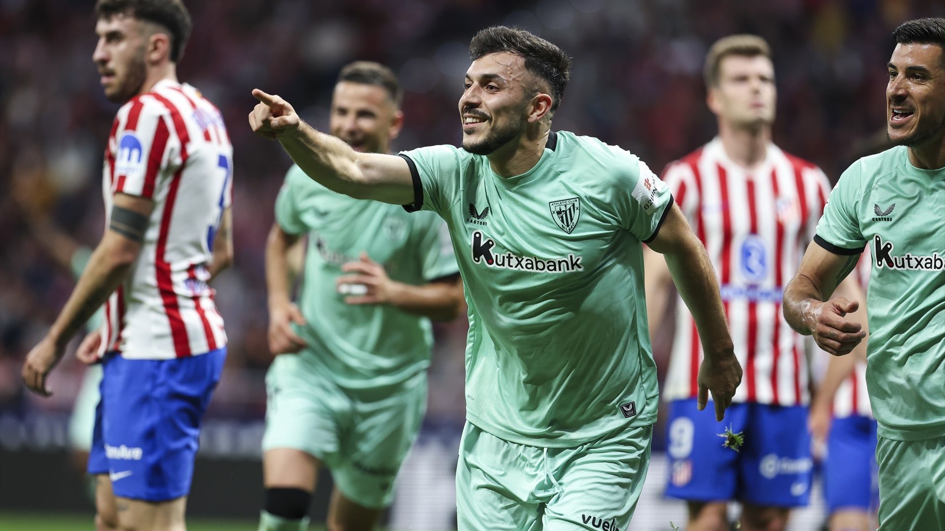 Gol del central Aitor Paredes ante el Atlético en el Metropolitano