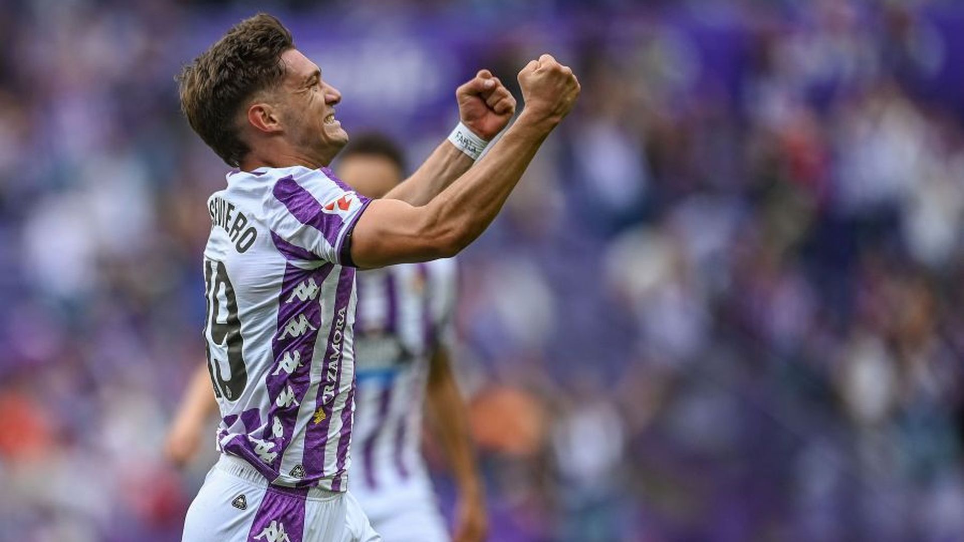 Sanseviero celebra su gol a la Real Sociedad B