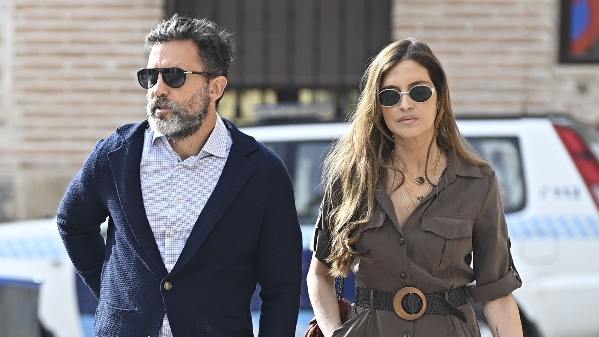 Sara Carbonero y Jota Cabrera en la misa en honor a Goyi Árevalo