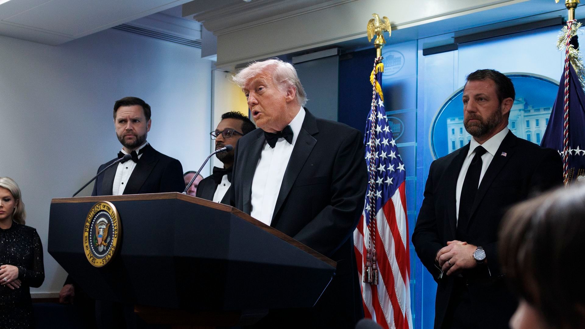 Donald Trump en rueda de prensa tras el tiroteo en la Casa Blanca