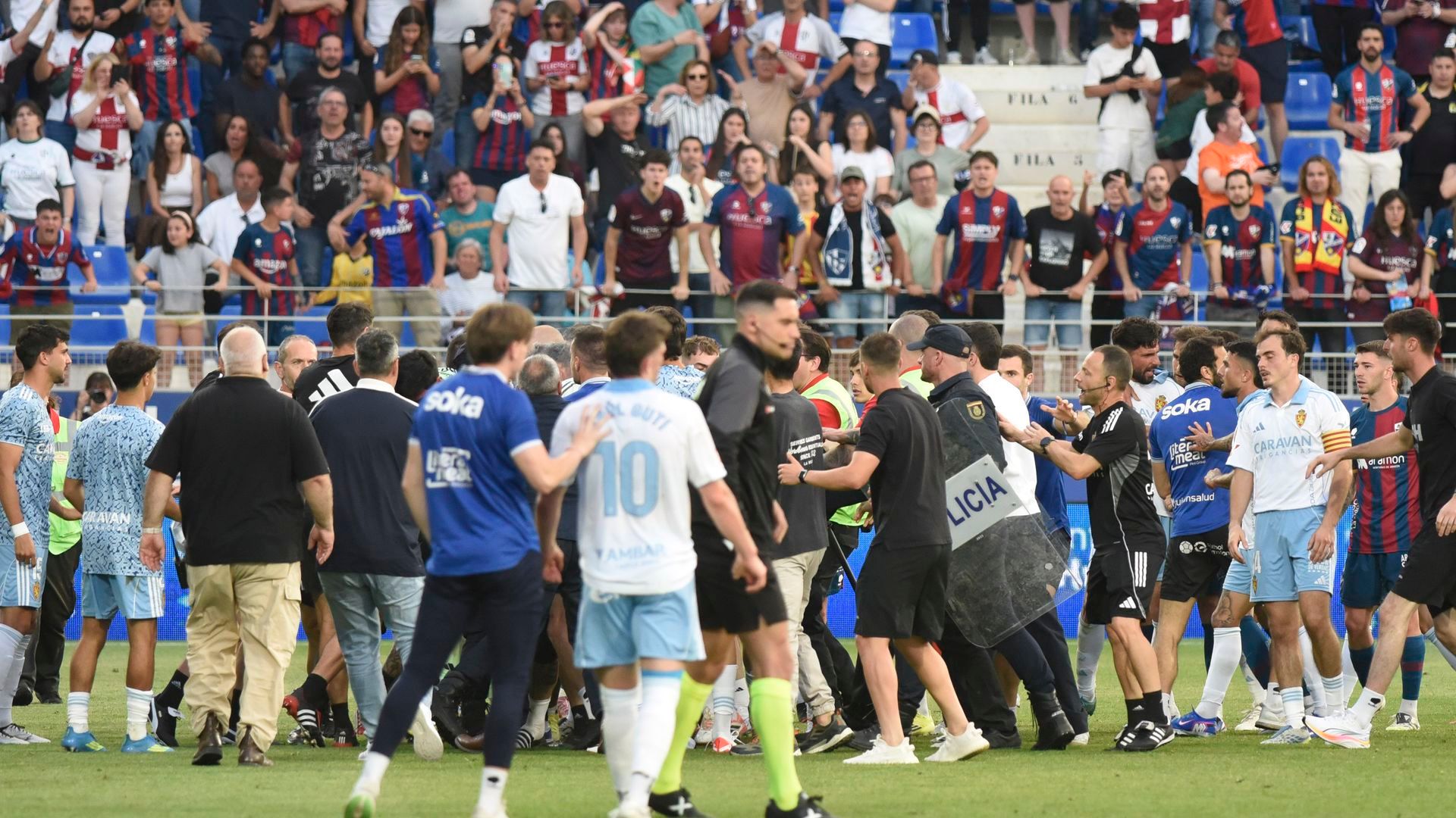 La tangana tras el Huesca-Real Zaragoza