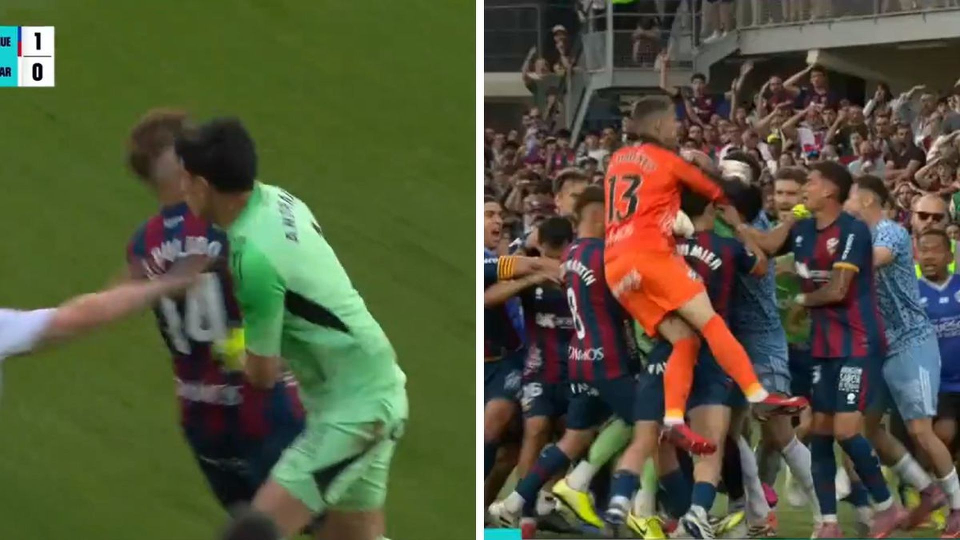 Lío en el Huesca-Zaragoza