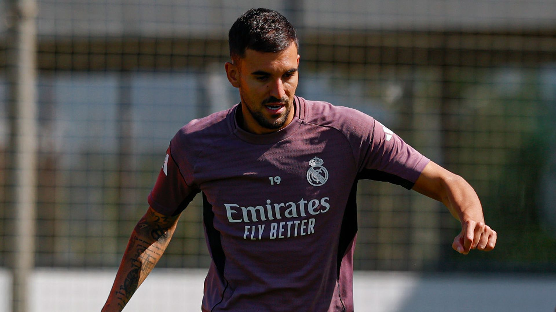 Dani Ceballos, en un entrenamiento con el Real Madrid