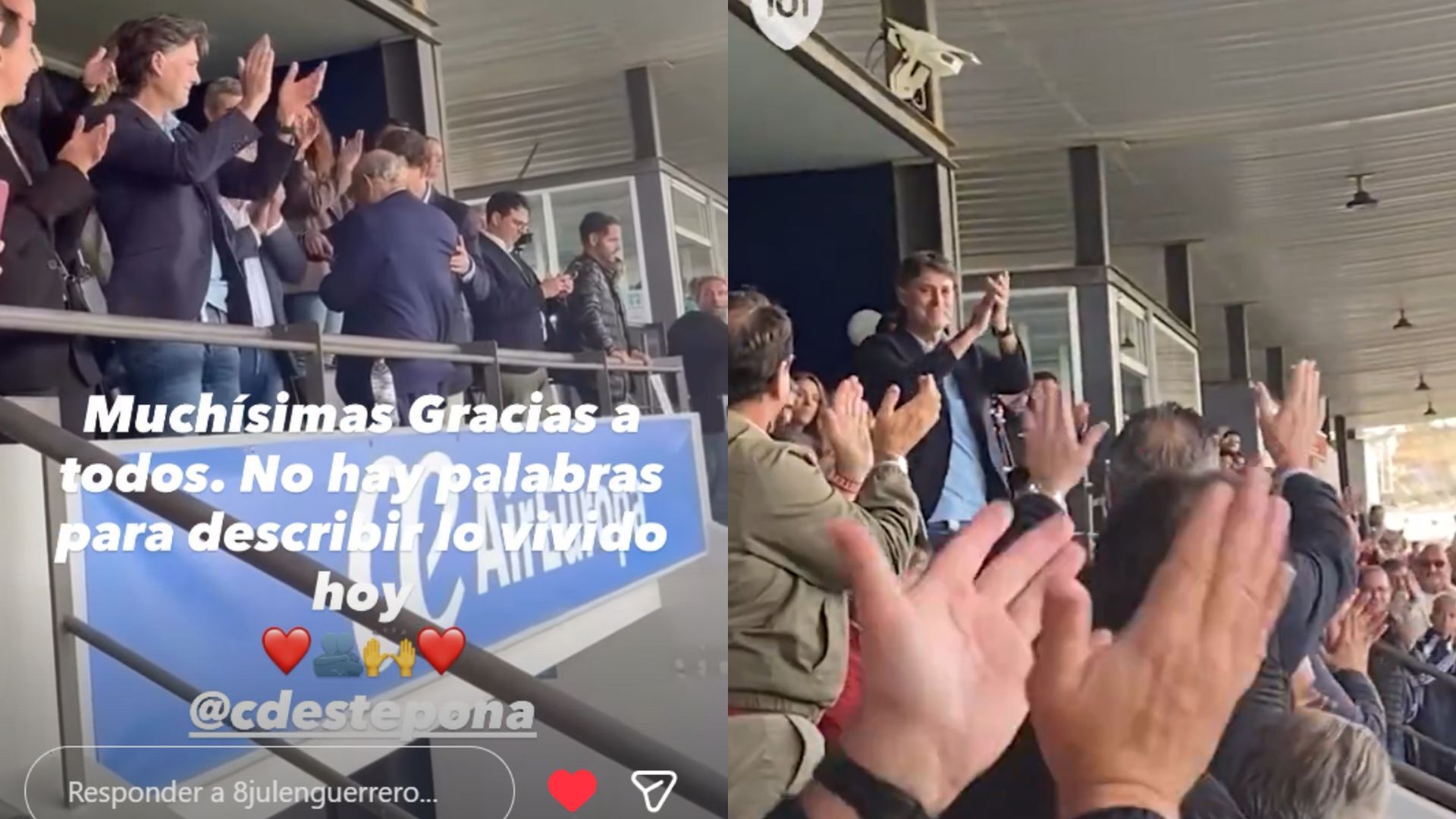 El homenaje a Julen de la afición del Estepona.