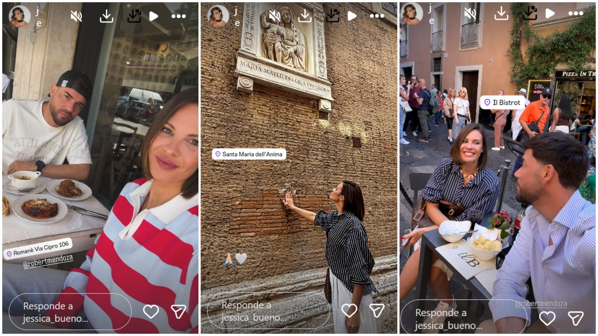 Jessica Bueno presume de su primer viaje a Italia con Robert Mendoza