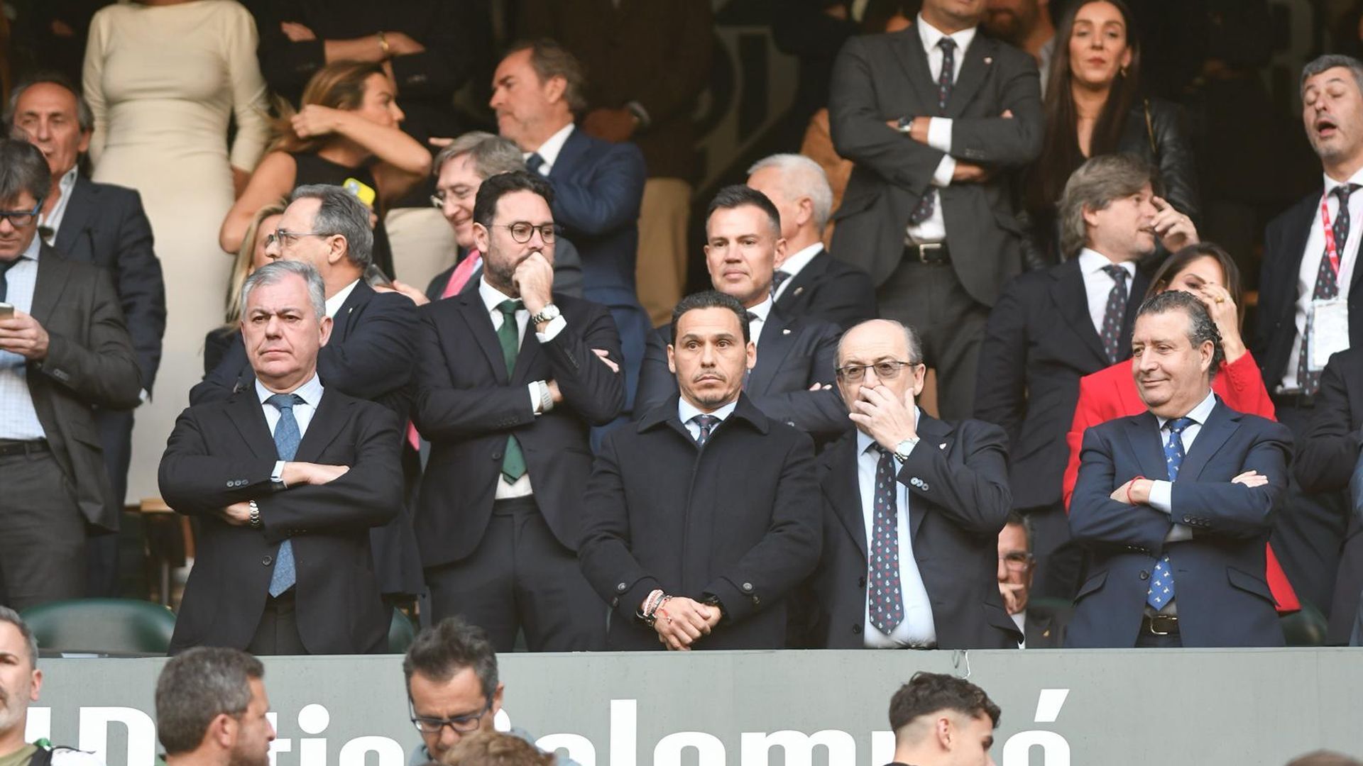 José María del Nido Carrasco y Pepe Castro, en el Betis - Sevilla de La Cartuja