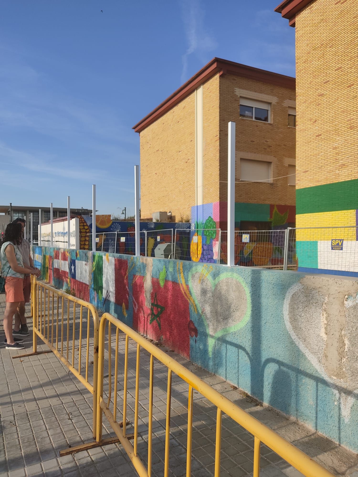 La borrasca Kirstin tumbó la valla del colegio en enero