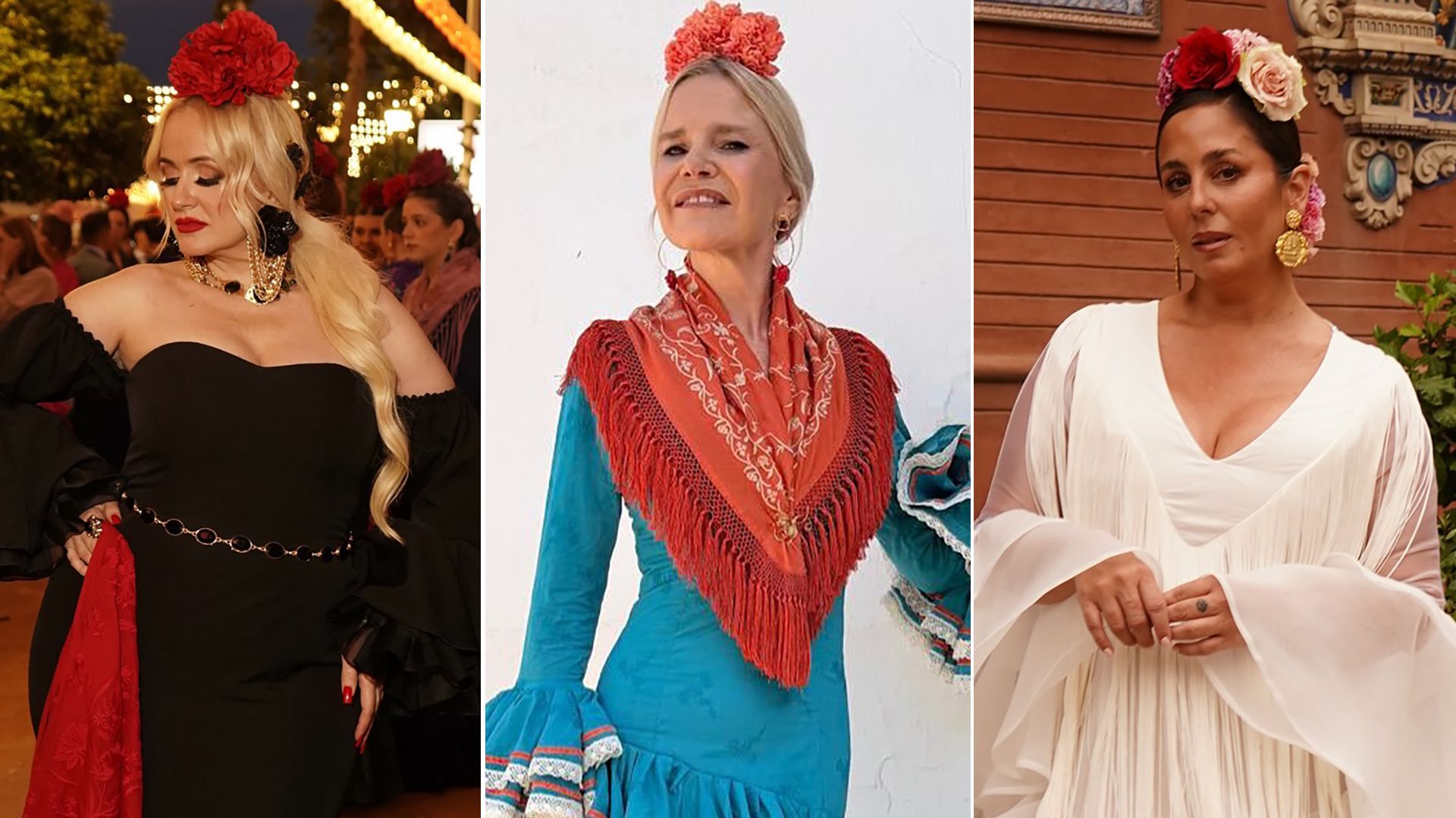 La Húngara, Eugenia Martínez de Irujo y Anabel Pantoja en la Feria de Abril