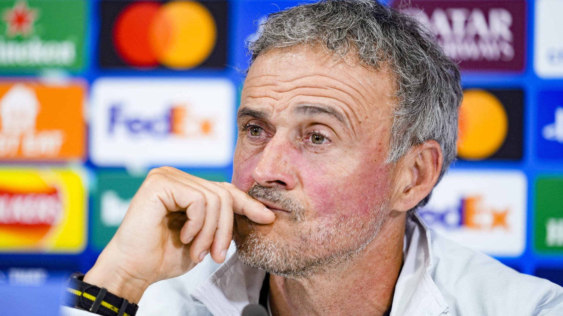 Luis Enrique, en sala de prensa