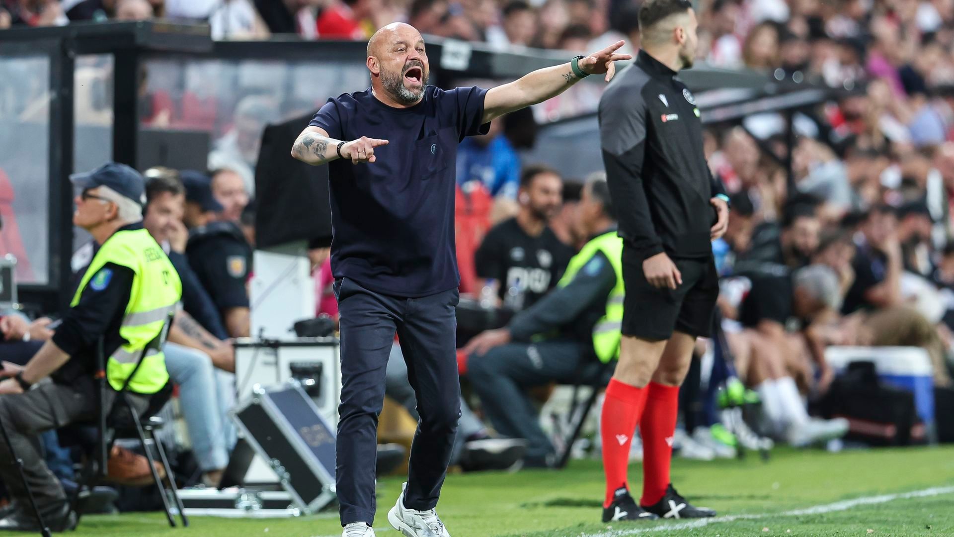 Manolo González, en un partido con el Espanyol