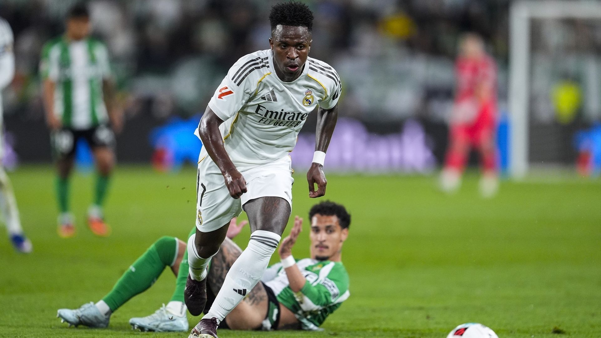 Vinicius Junior durante un partido del Real Madrid esta temporada