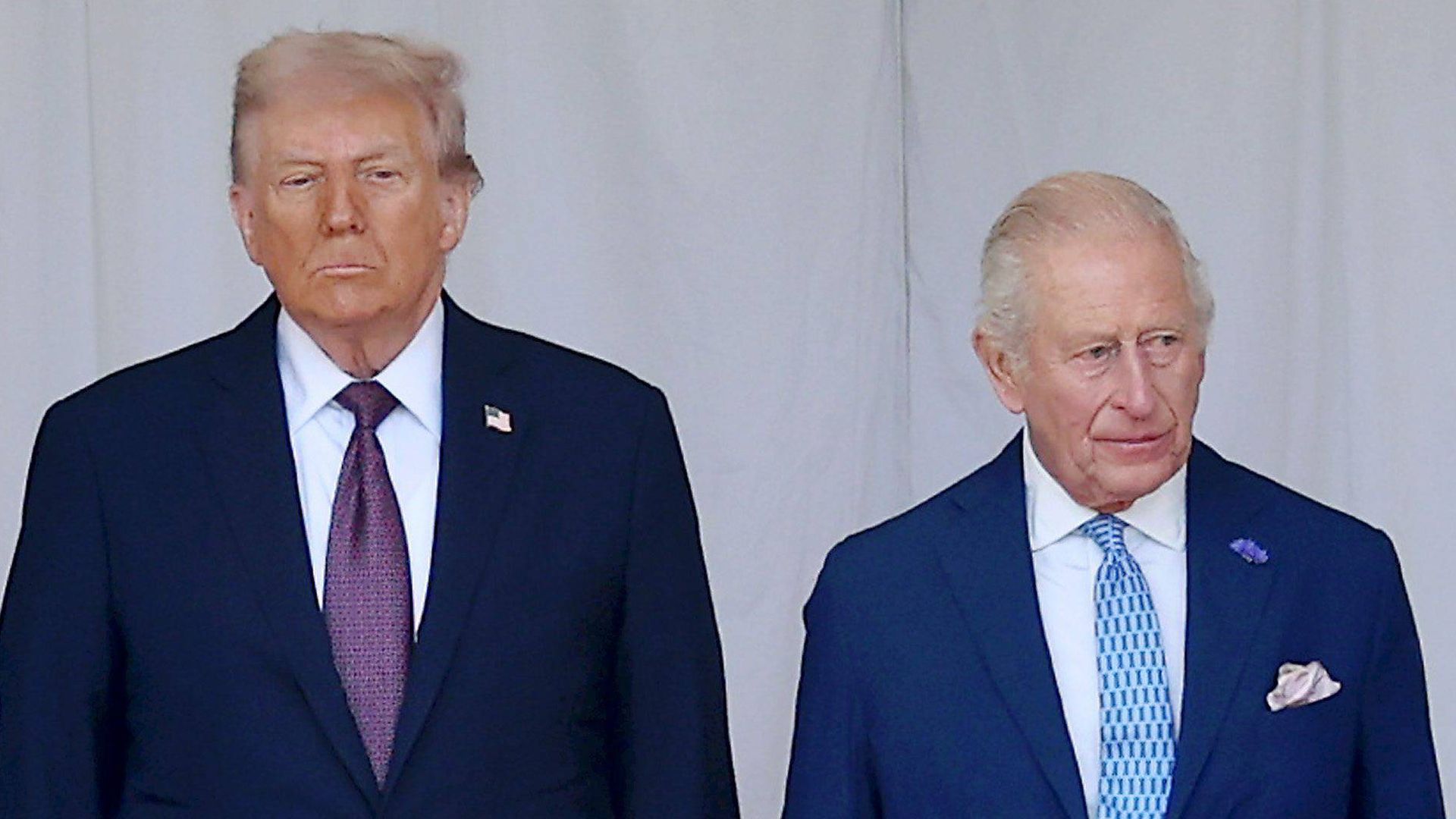 El rey Carlos III y Donald Trump en la visita de Estado del presidente estadounidense a Reino Unido en 2025