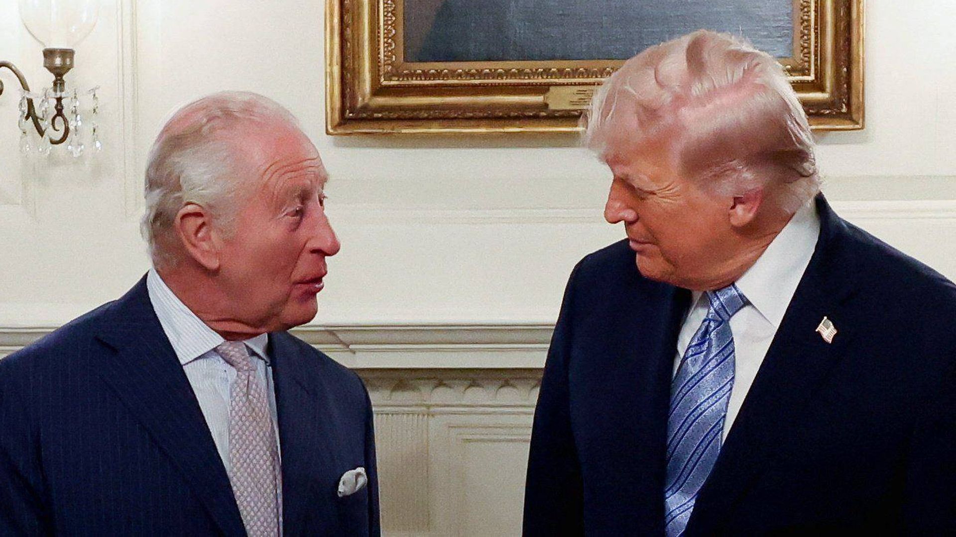 El rey Carlos III y Donald Trump este pasado 27 de abril en Estados Unidos