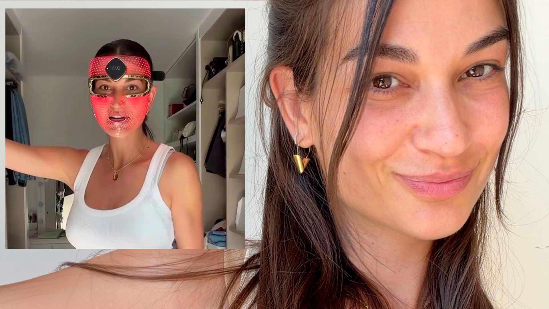 Estela Grande utiliza una máscara de luz roja para la piel y explica sus beneficios