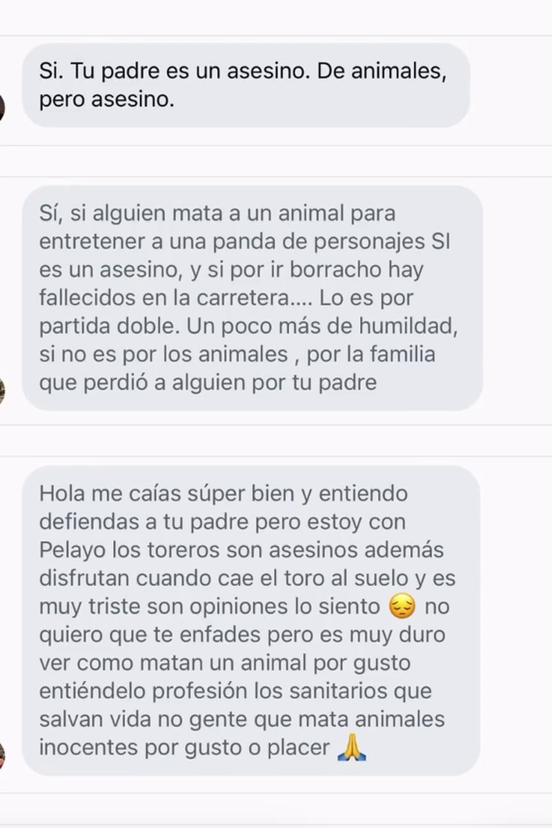 Los comentarios que ha recibido Gloria Camila estos últimos días