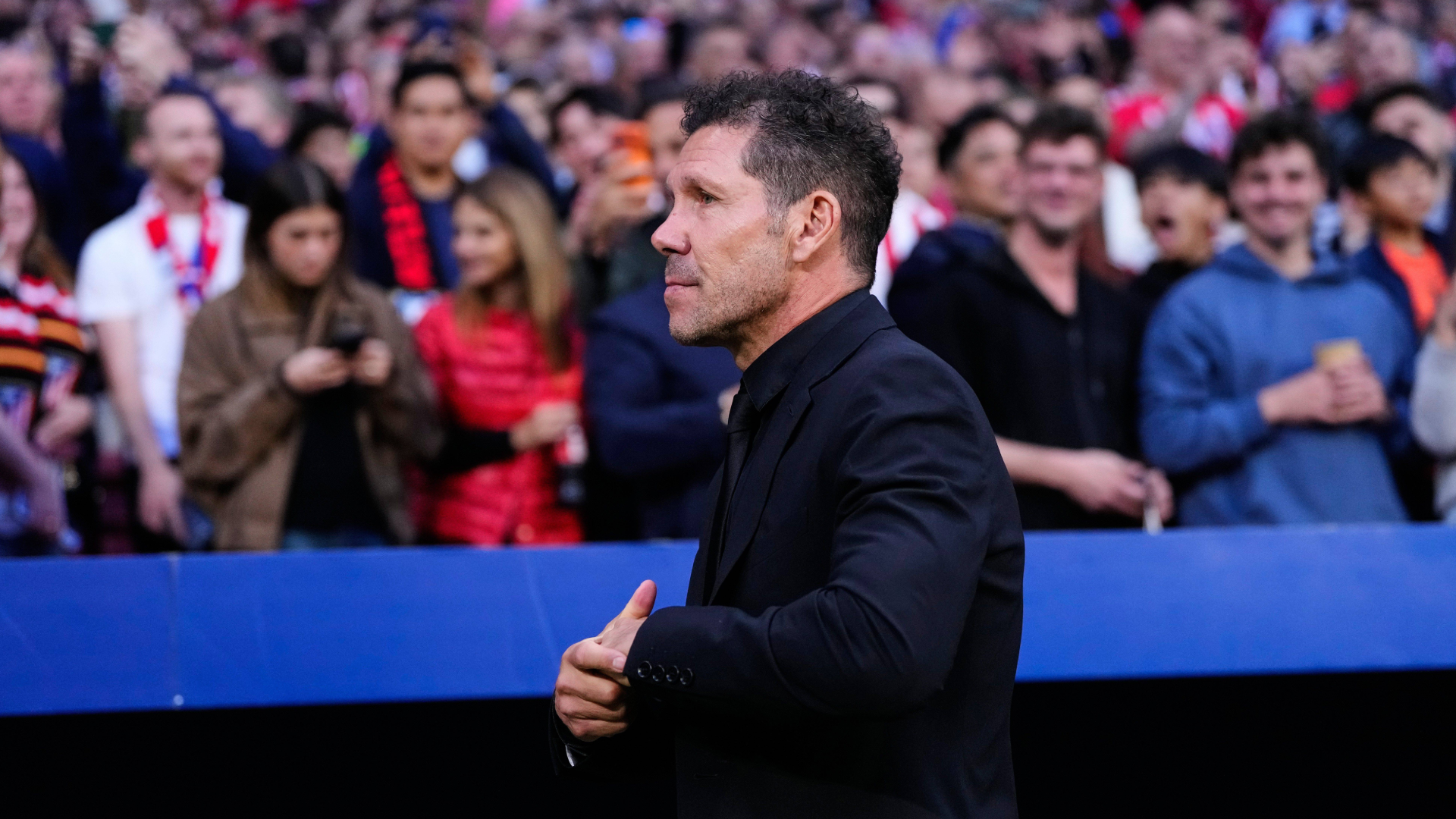 Diego Pablo Simeone, en la previa del Atlético-Arsenal