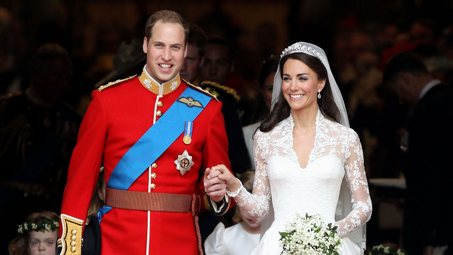 El príncipe Guillermo y Kate Middleton el día de su boda