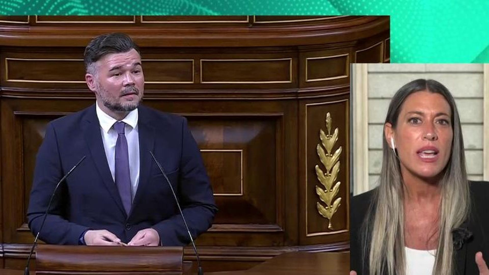 Junts responde a Rufián: "Se quiere mantener en el show. Cada día hace algo para que se lo compren los medios"