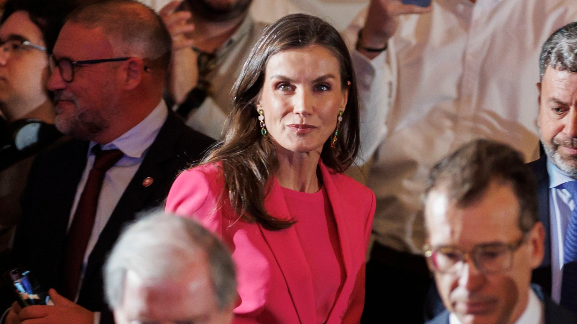 La reina Letizia a su llegada al acto de proclamación del Premio Princesa de Girona 'Arte 2026'
