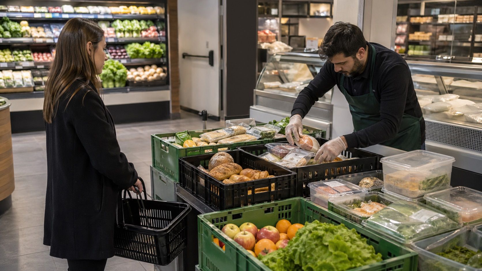 Un supermercado tras la implantación de la ley de desperdicio alimentario