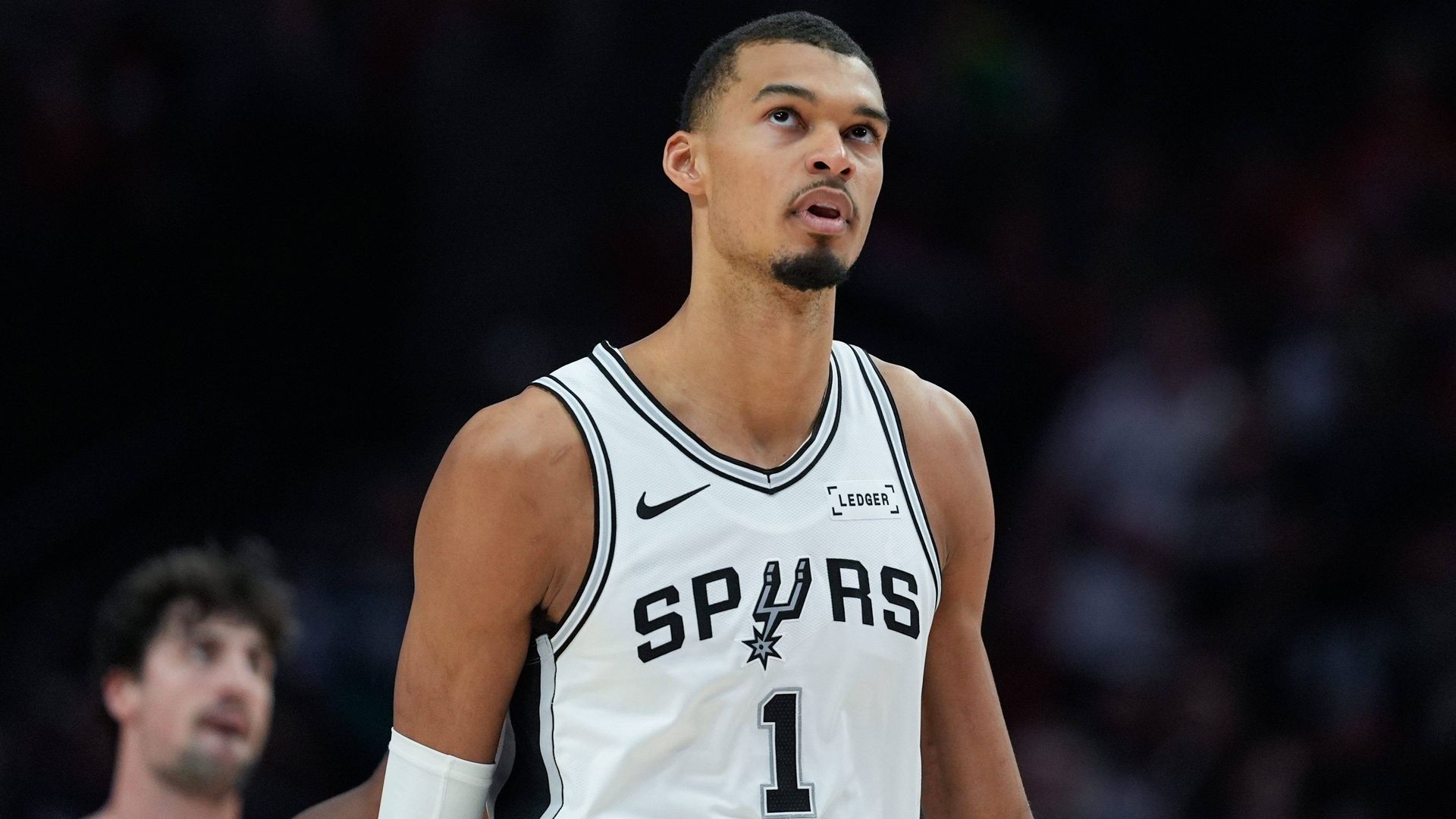 Victor Wembanyama durante un partido de los San Antonio Spurs esta temporada