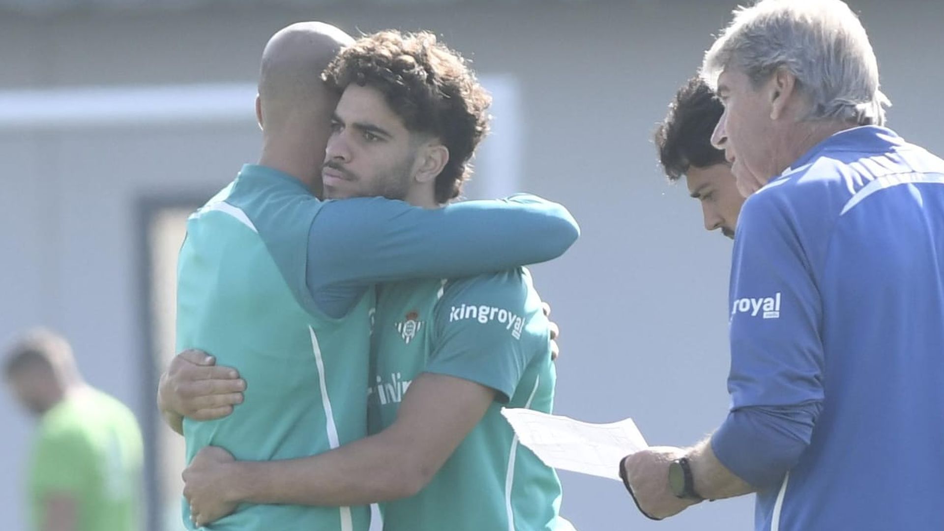 Abde y Amrabat, en el entrenamiento del Betis de este jueves