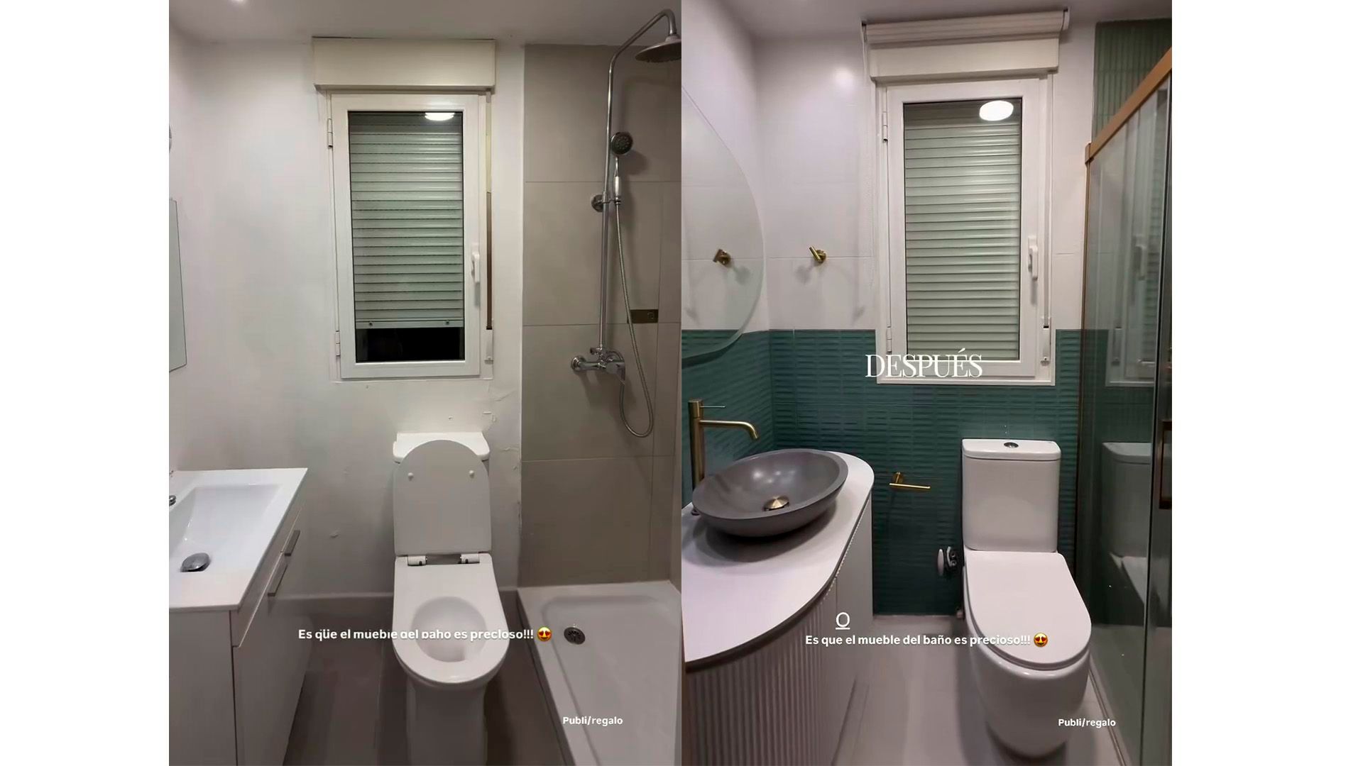 El antes y después del baño de Melyssa Pinto