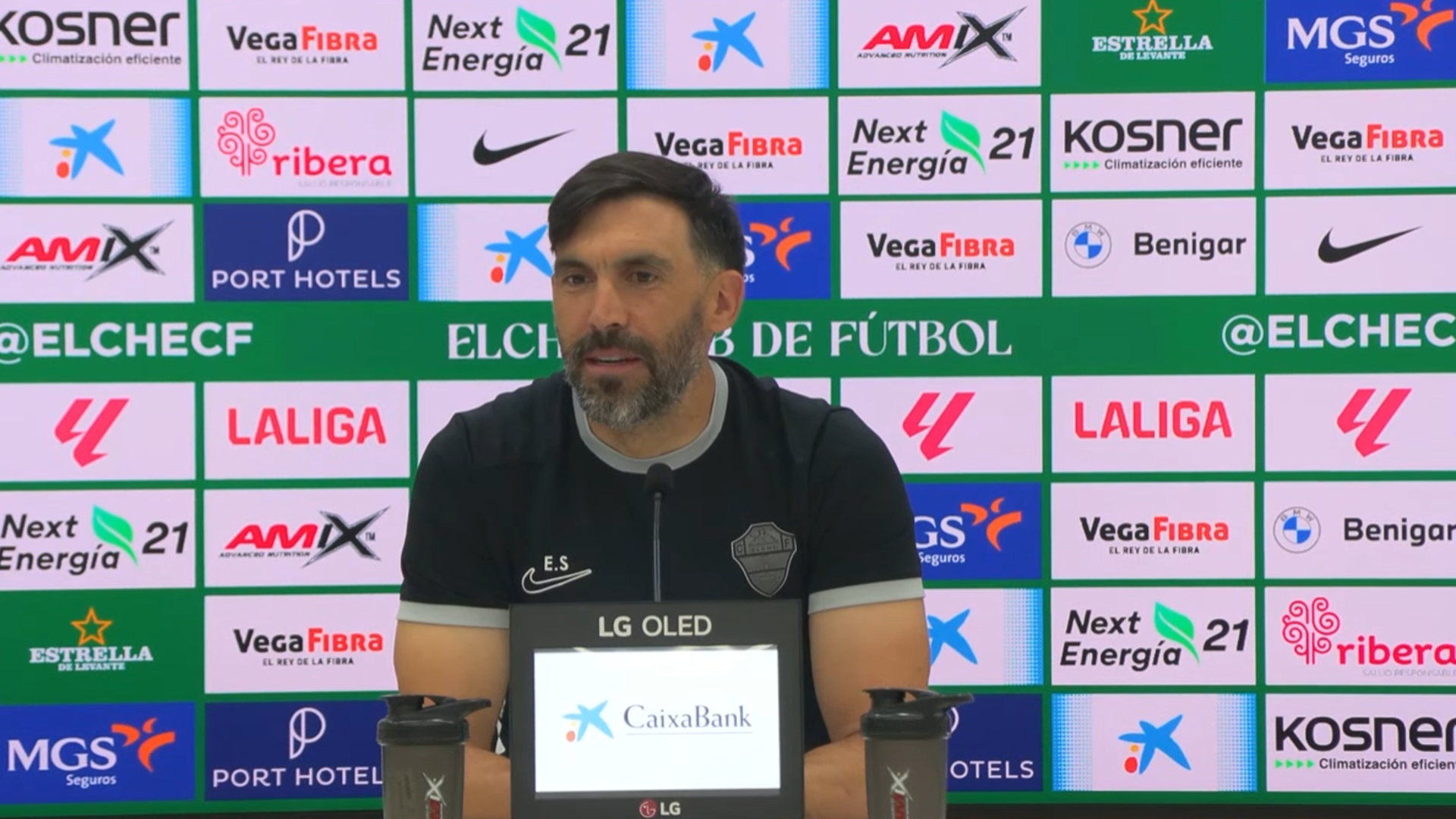 El técnico ilicitano en sala de prensa