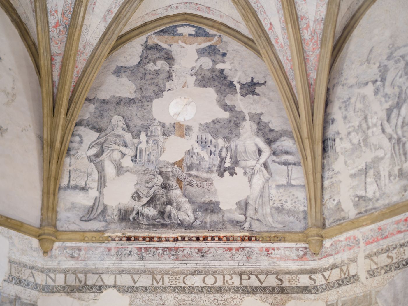 Las pinturas se han fechado en 1555 y fueron ejecutadas por el pintor Juan Pérez de Landa