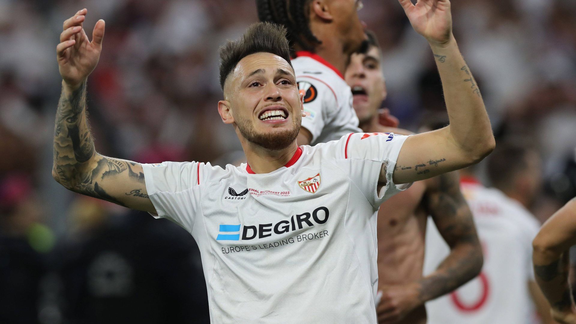Lucas Ocampos, durante su etapa en el Sevilla