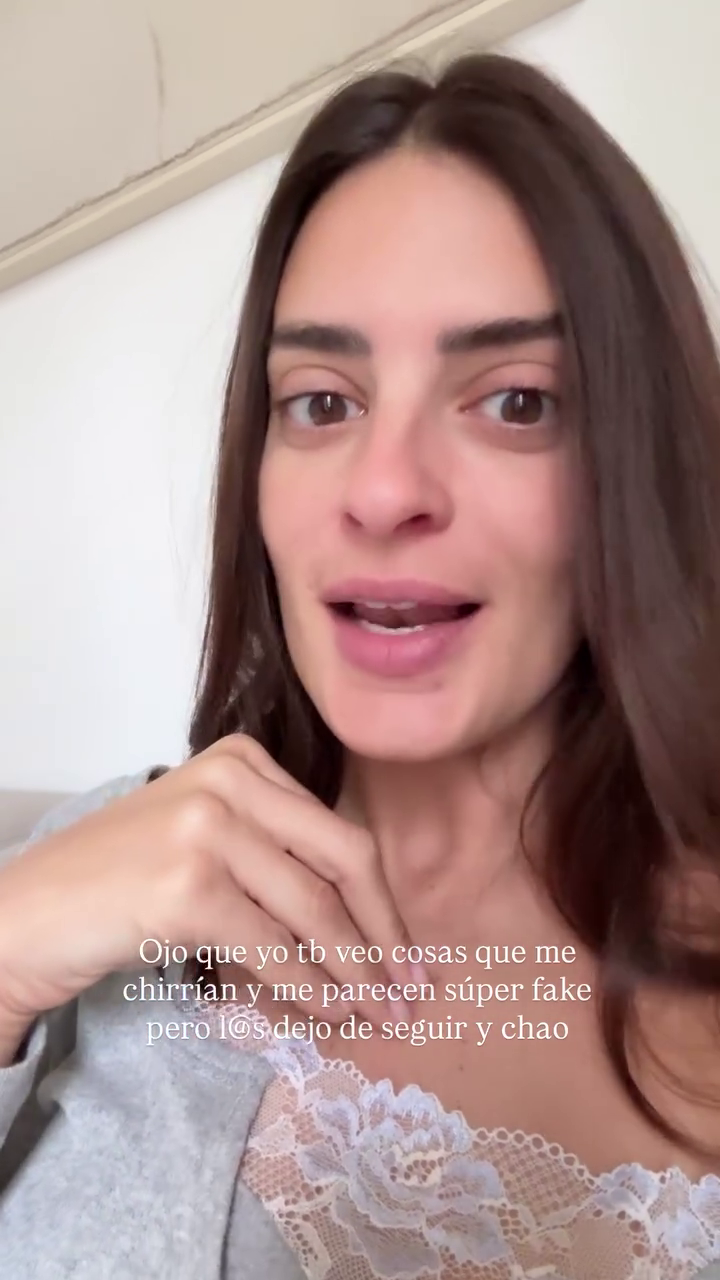 Susana Molina a través de sus 'stories' hablando del tema