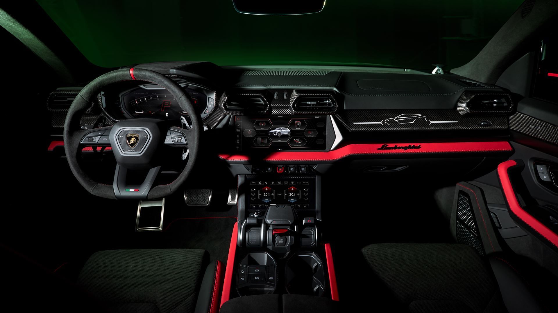 Interior del Lamborghini Urus Tettonero