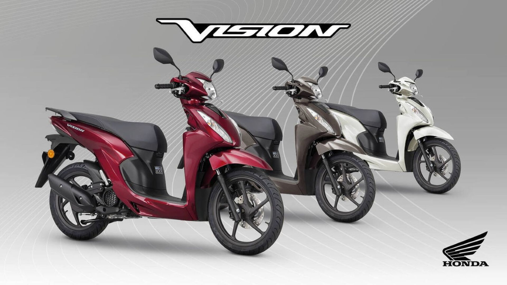 Los tres modelos de la Honda Vision 110 2026